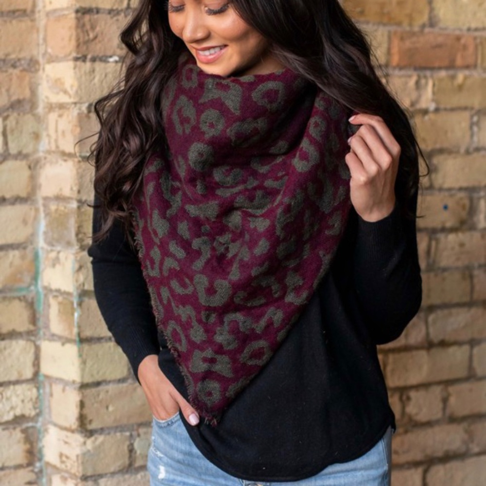 Leopard print scarf